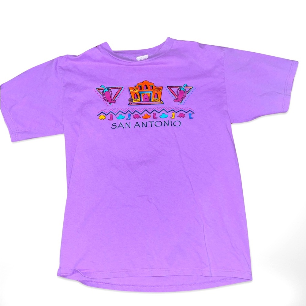 San Antonio Texas Vintage Puff Ink 90’s Tourist Tee: Single Stitch Shirt: Med